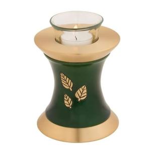 Hermosa urna decorativa de luz en T de Metal sólido conmemorativo para adultos, hombres, mujeres, grandes urnas de cremación de latón para cenizas humanas - Product Image 1