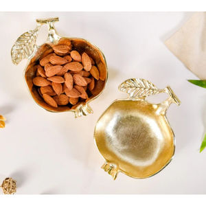 Tazón para servir de Metal Dorado de la mejor calidad, diseño único, tazón para servir frutas, tazón para servir en forma de hoja, a un precio atractivo - Product Image 5