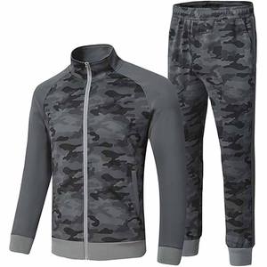 Survêtement d'été 2 pièces pour homme Ensemble décontracté avec fermeture éclair pour athlétique Survêtement de jogging pour homme 100% coton téléchargé par Dress Sports - Product Image 1