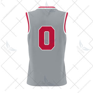 Ohio State Buckeyes unisexe léger sur mesure hommes basket-ball mode maillot été gris respirant imprimé Techniques - Product Image 3