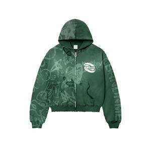 2025 dernière conception personnalisée propre Logo Top qualité 100% coton PuffPrinting sweats à capuche sweats à capuche graphiques - Product Image 4