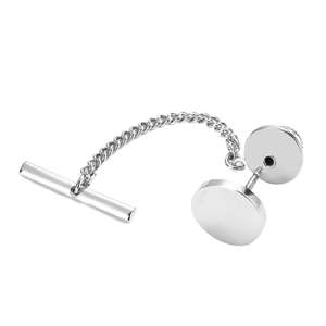 Pins de corbata redondos brillantes, sencillos y a la moda, para traje de hombre, muy vendidos. - Product Image 4