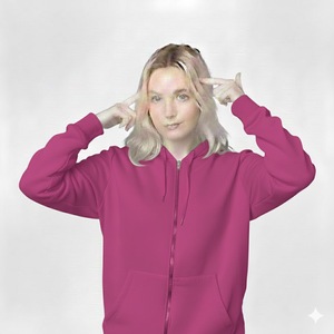 Sudadera con Capucha para Mujer, Estilo Moderno, Estampado Sólido, Insignia Frontal Personalizable, Ropa de Alta Calidad, Secado Rápido, Transpirable, Tejida, Informal, para Invierno - Product Image 3