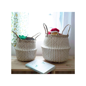 Cesta de almacenamiento de algas marinas de tamaño personalizado con asas, buen precio, artesanía del fabricante de Vietnam para compras de comestibles - Product Image 3