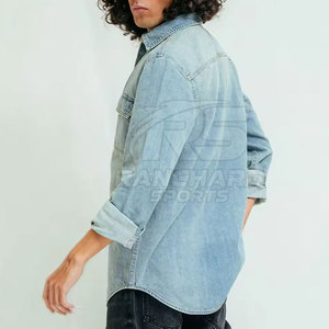 <b>Men</b> Casual <b>Work</b> <b>Jeans</b> Shirt Soft Cotton Slim Fit Shirt <b>Men</b> Fashion <b>Jeans</b> Shirt Classic Long Sleeve Everyday Top - Product Image 2