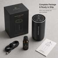 Diffuseur intelligent pour voiture, 3 modes de parfum, lumière puissante, double commandes tactiles, brume ultrasonique nano pour la maison et l'auto