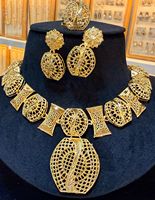 Ensemble de bijoux Dubai Box Chain plaqué or