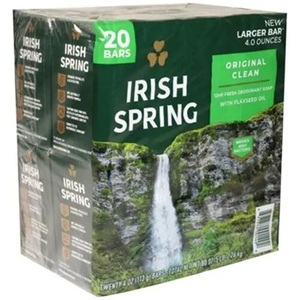 Savon en barre Irish Spring Original Clean de haute qualité pour hommes, 4 onces (lot de 20) - Product Image 1