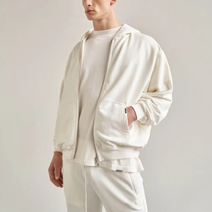 Custom Unisex 2-Piece Fleece Autumn Sweat Suit Jogger Set Windbreaker Hoodie & <b>Plain</b> <b>Tracksuit</b> for Men - Product Image 4