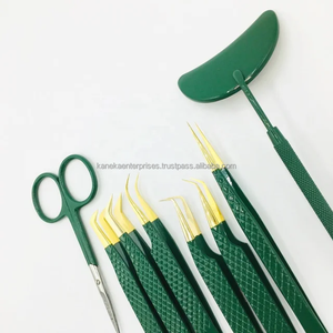 Pinzas de Precisión Antiestáticas Profesionales de Alta Calidad para Extensión de Pestañas, Punta Dorada, Acero Inoxidable, Empaque con Logotipo Personalizado - Product Image 5