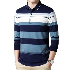 Polo de manga larga para hombre, camiseta informal a la moda, 100% algodón, venta al por mayor, logotipo personalizado de calidad orientada a la exportación, OEM - Product Image 5