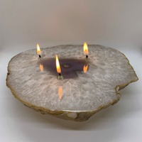 Porte-bougie en marbre/bougeoir en laiton pour la décoration intérieure et le dîner aux bougies/fabriqué à la main pour les cadeaux de fête.
