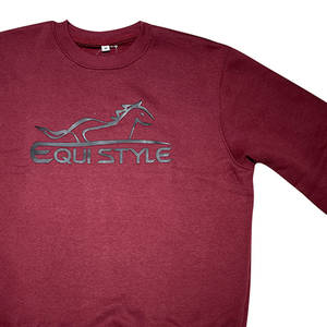 เสื้อสวมหัวคอกลมผ้าคอตตอนสีแดงเข้มสำหรับใส่ได้ทั้งชายและหญิงเครื่องแต่งกายฤดูหนาวขายส่งโลโก้ได้ตามต้องการ - Product Image 6