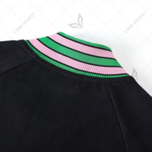 Customized for <b>Black</b> <b>Fleece</b> Letterman Jacket (Unisex Size) Winter Eco-Friendly Reversible Greek Apparel Sorority Fraternity - Product Image 2