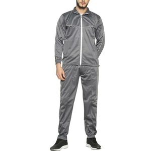 Survêtement d'entraînement pour hommes, impression personnalisée, survêtement à fermeture éclair en polyester de couleur unie - Product Image 1