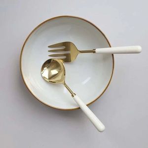 TRENDS VIBRANT HECHO A MANO 100% Juego de servidores de ensalada de resina para uso doméstico y hotelero Incluye cuchara de helado para servir ensalada - Product Image 2