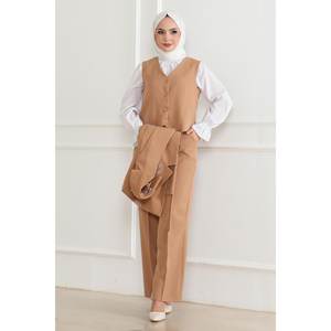 Conjunto Casual de Tres Piezas para Mujer Taba con Chaqueta Deportiva, Estilo Midi, para Verano, Talla XL, por Encima de la Rodilla - Product Image 3