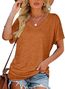 Camisetas de Hombre de la Mejor Calidad, Precio al por Mayor, Transpirables, de Secado Rápido, Ecológicas, 100% Algodón, Logotipo Personalizado, Corte Regular, Cuello en V, Bajo Precio - Product Image 2