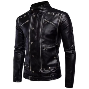 Veste d'hiver pour homme 2025 en polyester/nylon, nombreux zippers, service OEM, coupe-vent, moto, décontractée, écologique, logo personnalisé - Product Image 2
