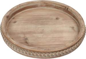 Home Decor Decorative Tray Wooden Round Wood Tray High Quality Wood Crystal Display Storage Kitchen Serving Tray in Lowest Price - Product Image 6