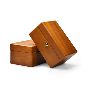 Boîte à montre en bois de luxe, grain de bois personnalisé, cuir imperméable, cadeau de luxe, emballage en bois, boîte à montre - Product Image 3