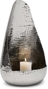 Tendencia moderna plata oro martillado linterna vela Pilar titulares Simple claro eficaz té luz titular decoración del hogar - Product Image 4