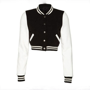 Nuevo diseño de las señoras más vendidos de cuero artificial crop Varsity chaqueta Top señora de las mujeres personalizar - Product Image 2
