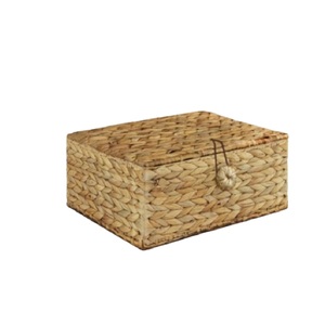 OEM Vintage Style Rectangle Jacinthe D'eau Panier De Rangement Flexible Multifonctionnel Ménage Boîtes Durable Naturel-en Vente! - Product Image 2