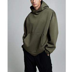 Sweat-shirts à capuche pour hommes en coton de haute qualité, unis, lourds, surdimensionnés, personnalisés, grande taille - Product Image 6