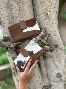 Nouveaux vrais cheveux faits à la main élégants sur cacher la fourrure en cuir soirée femmes sacs fourre-tout à bandoulière et cheveux élégants sur cacher des portefeuilles ensembles combinés - Product Image 4