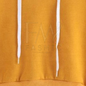Boutique elegante Crop Top Pullover Sudadera con capucha para mujer Color personalizado Temporada de invierno Cuello con capucha con logotipo frontal directo de Sialkot - Product Image 6
