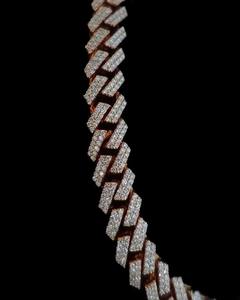 10mm Iced Out <b>Cuban</b> Link <b>Chain</b> with Claw Setting Moissanite Luxury Hip Hop <b>Silver</b> Plated Body Jewelry - Product Image 6