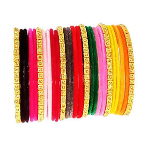 2025 haute couture en gros fait à la main velours verre Churiyan ensembles nouveauté bracelets pour vêtements de mariage - Product Image 6