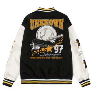 Chaqueta Varsity de Invierno para Hombre, de Alta Calidad, Bordado Personalizado al por Mayor, Chenilla, Tallas Regulares, Cuello Alto, Logotipo Frontal - Product Image 5