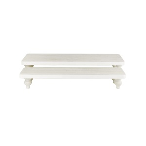Ensemble de 2 supports de présentation en bois, support de table rustique pour la décoration, les desserts et l'affichage commercial - Product Image 2
