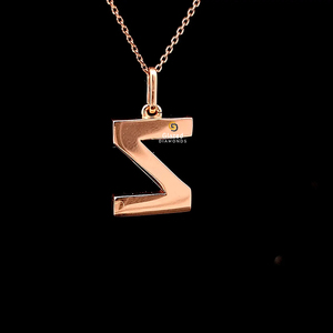 Fantaisie Nouveau Hip Hop Z Lettre Pendentif Buste Vers Le Bas Avec VVs Lab Grown Round Cut Diamants en Or Rose 10kt Avec Nouveau Design - Product Image 6