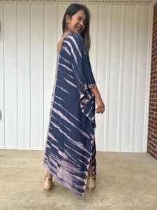 Caftán Tie Dye A 136 para Vacaciones en la Playa, Cruceros, Fiestas en la Piscina, Descanso en Casa y Trabajo desde Casa - Product Image 6