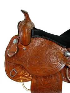Selle de cheval de course occidentale la plus vendue Tack Western Pleasure Trail Cowboy Tack en cuir à un prix abordable - Product Image 3