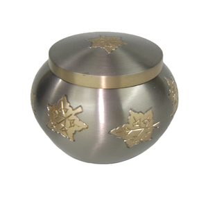 Urne funéraire en argent antique de conception unique, cercueil de rangement pour cendres funéraires en métal fabriqué à la main - Product Image 5