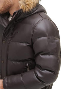 Chaqueta acolchada de piel sintética acolchada ligera para hombre de clima dorado de Pakistán, chaqueta de burbujas para exteriores con cuello levantado - Product Image 5