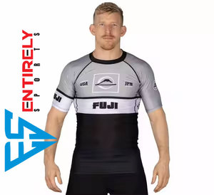 Niños hombres Nogi No Gi BJJ Jiu Jitsu Rashguards Custom MMA Rash Guard para BJJ Grappling Brazilian Jiu Jitsu Martial Arts Wear - Product Image 4