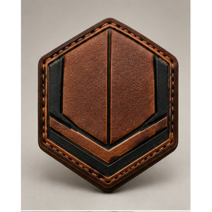 Écussons en cuir personnalisés, étiquettes avec logo sur mesure, badges décoratifs à coudre pour chapeaux, artisanat, accessoires et créations de mode - Product Image 1
