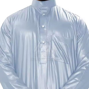 Cómodo vestido Jubba para hombre, bolsillo, diseño personalizado, tela transpirable, oración musulmana, vestido Thobe Jubba - Product Image 6