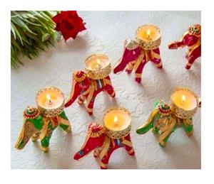 Bangoli hecho a mano para evento de boda, fiesta, decoración del hogar, regalo para mujeres, candelabro, venta al por mayor - Product Image 2