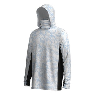 OEM ODM Sublimation Printed UPF50 <b>Sun</b> Protection Men Fishing <b>Shirts</b> Waterproof Breathable Quick Drying with Hood - Product Image 3