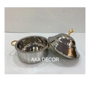 Plato de frotamiento de metal de acero hecho a mano Hotel Cocina Catering Uso de servicio Plato de frotamiento Chapado en metal a precio asequible - Product Image 4