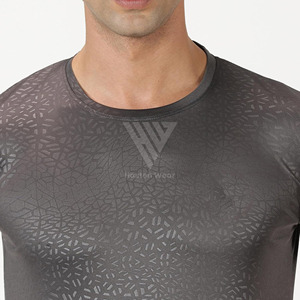 Vêtements de sport respirants pour la salle de sport, t-shirts de sport à col rond pour hommes et t-shirt décontracté anti-froissement léger - Product Image 6