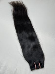 Paquetes de cabello Remy indio recto natural Extensiones de tejido de 100g Extremos dibujados individuales - Product Image 2