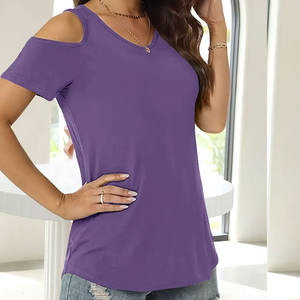 เสื้อยืดสำหรับผู้หญิงสำหรับฤดูกาลใหม่ชุดลำลองผ้าโพลีเอสเตอร์ผ้าคอตตอนพิมพ์ลายระบายอากาศได้ดีราคาไม่แพง! - Product Image 2