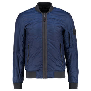 Chaqueta de bombardero de invierno para hombre con logotipo personalizado al por mayor, ropa informal de calle para exteriores con cuello levantado, ropa de moda J - Product Image 4